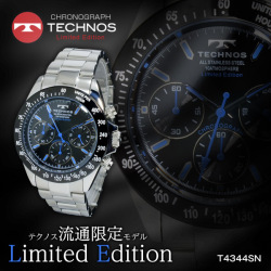 【ポイントバック】テクノス TECHNOS クオーツ メンズ クロノ 腕時計 T4344SN