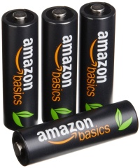 【激安特価】Amazonベーシック 高容量充電式ニッケル水素電池 単3形4個パック(2400mAh)
